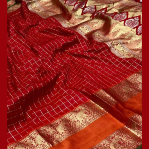 Red colour Fancy kanchipuram Silk saree